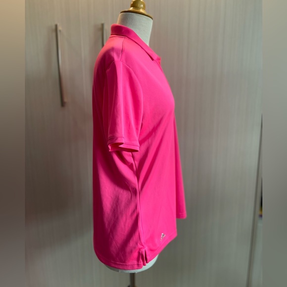 Adidas florescent pink golf shirt NWT size XL with UPF 50 - Picture 4 of 11